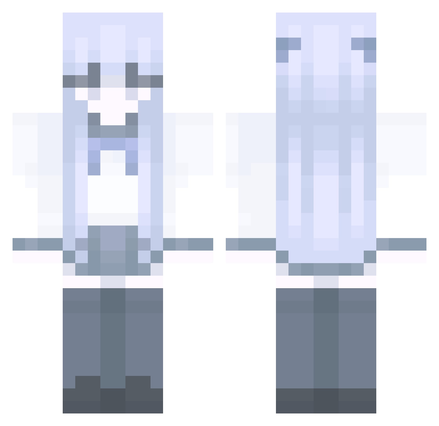 afsr Minecraft skin, front and back view