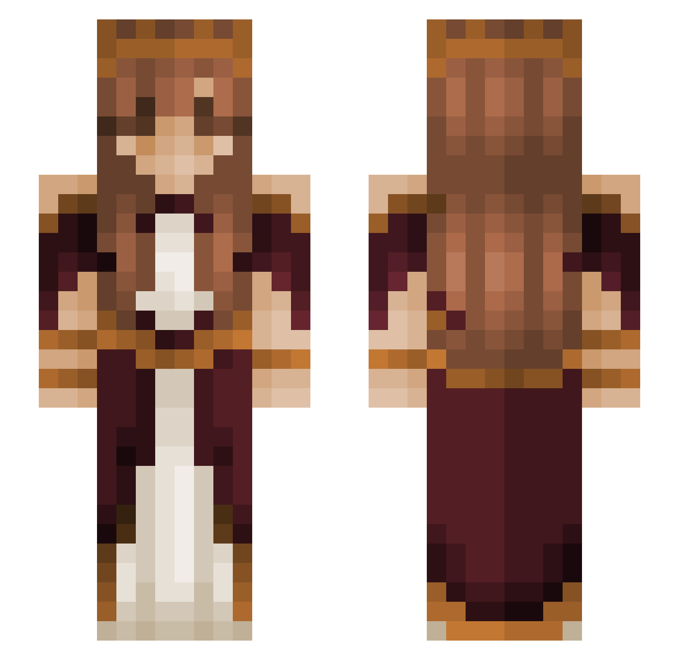 nay0ri Minecraft skin, front and back view
