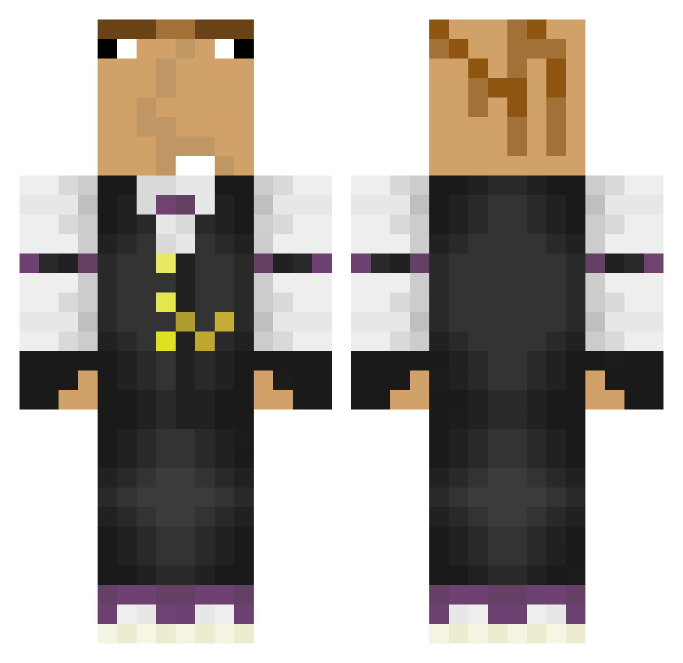 lordbucket1313 Minecraft skin, front and back view
