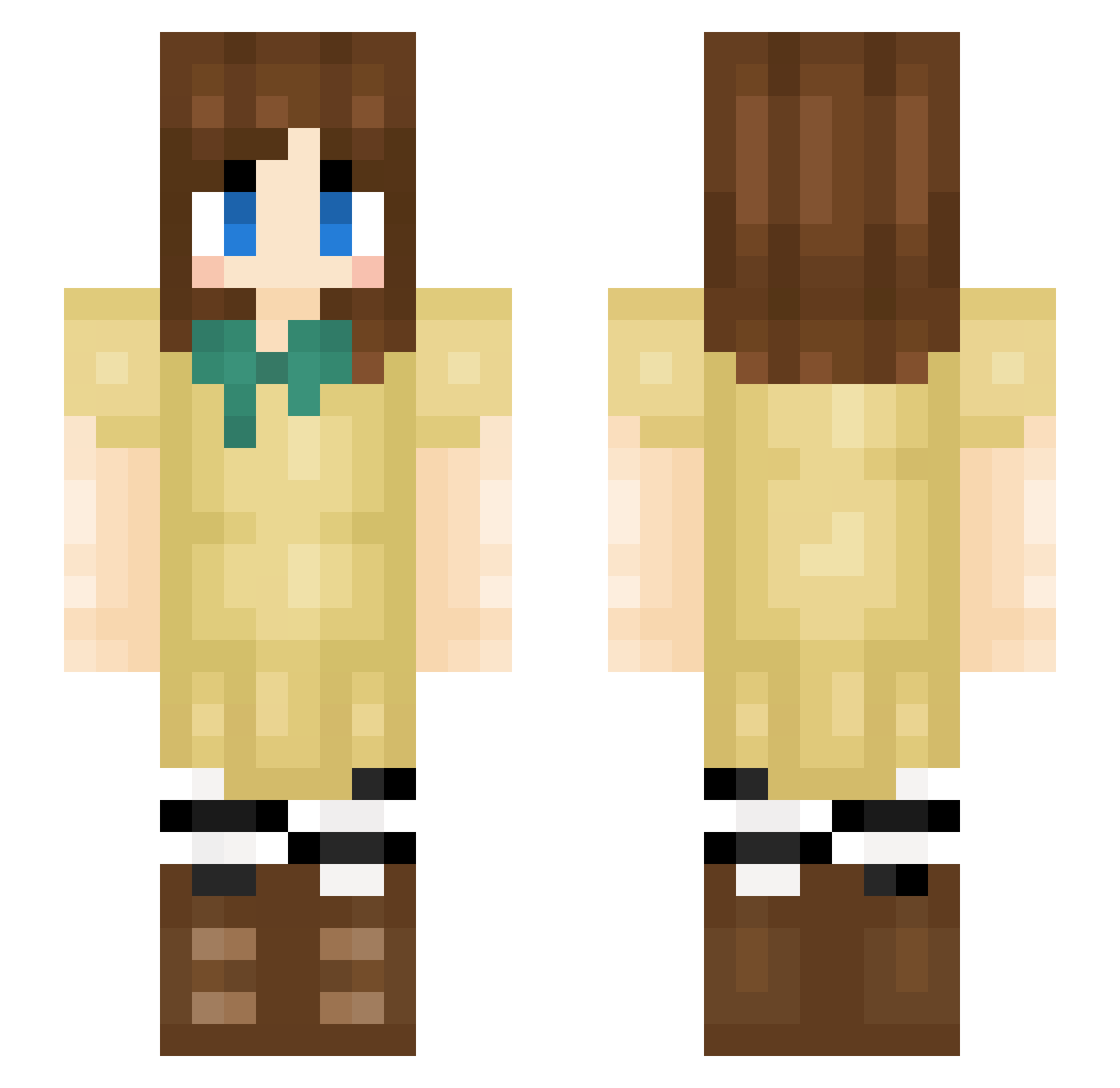 DekuKokiri Minecraft skin, front and back view