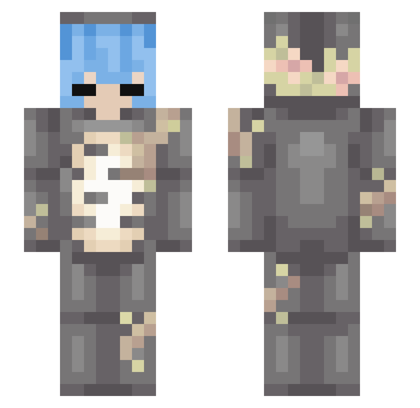 Retr0CatSPS Minecraft skin, front and back view