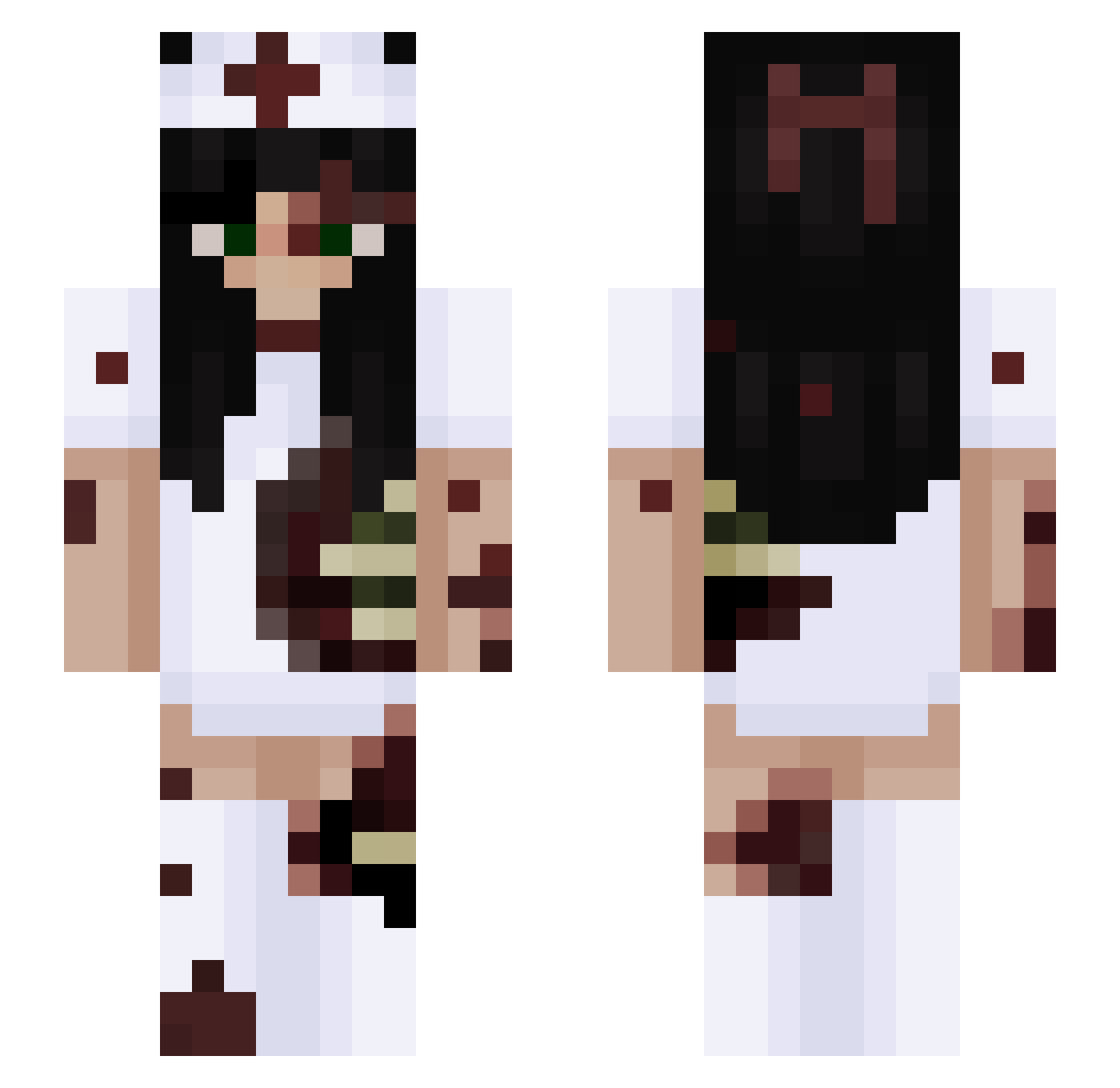 Chirurgical Minecraft skin, front and back view