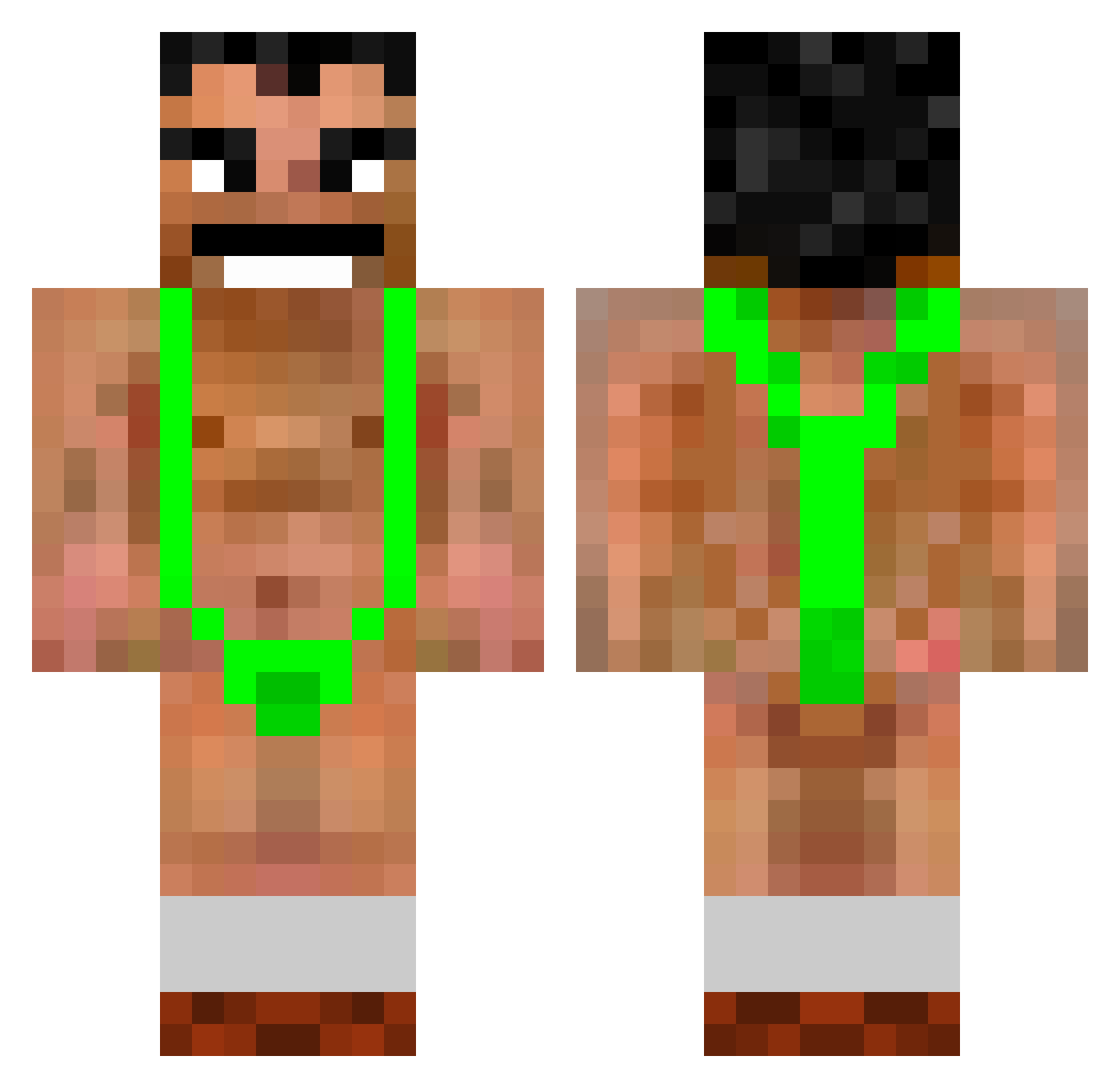 oDynaMiiiC_ Minecraft skin, front and back view