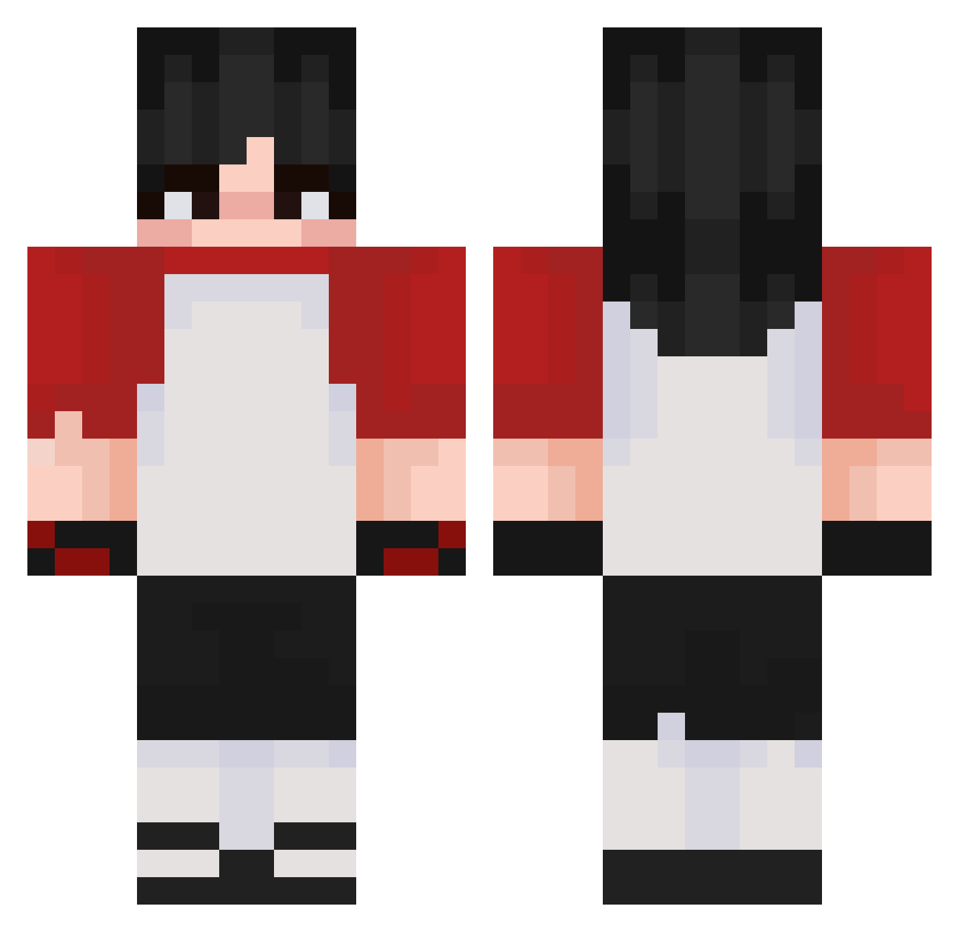AgustinB Minecraft skin, front and back view