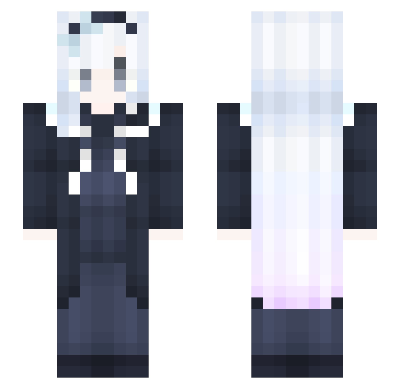 SpeedySylv Minecraft skin, front and back view