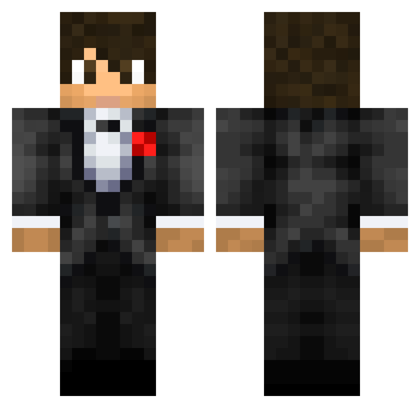 Anises Minecraft skin, front and back view