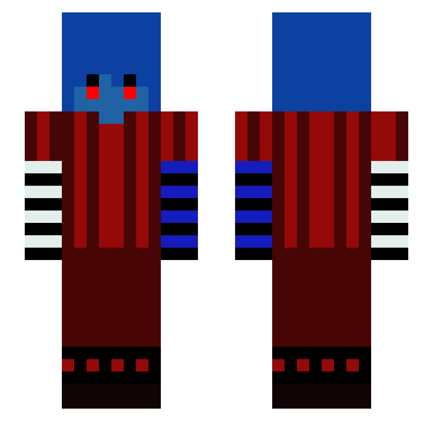 rpkw Minecraft skin, front and back view