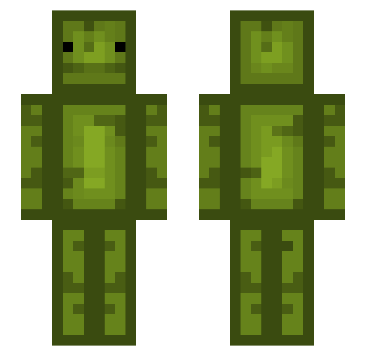 Enn4 Minecraft skin, front and back view