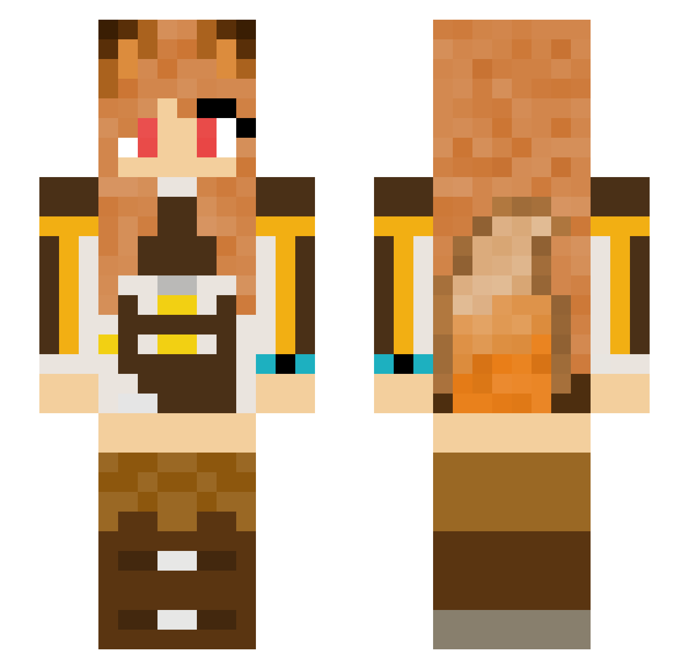 Mallu_52 Minecraft skin, front and back view