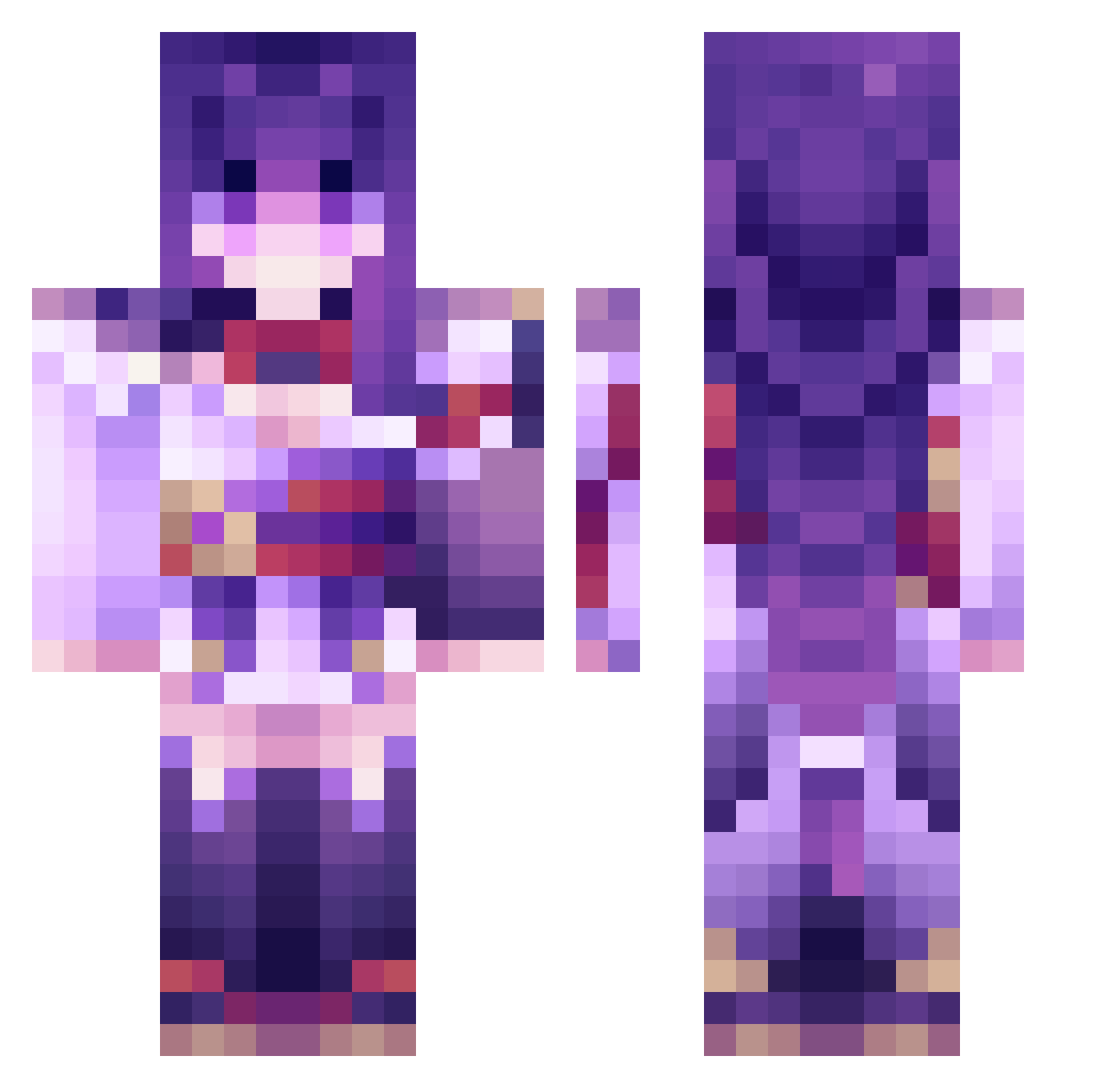 hyperman77 Minecraft skin, front and back view