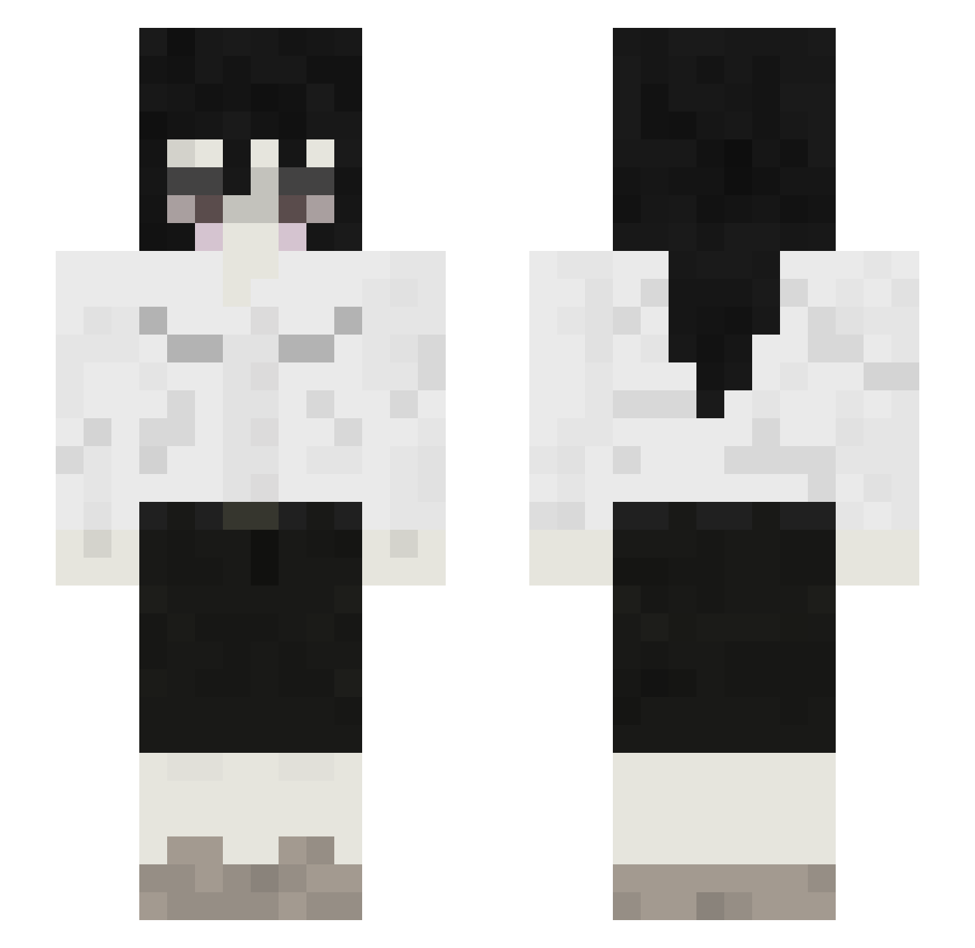 PreubensGloria Minecraft skin, front and back view
