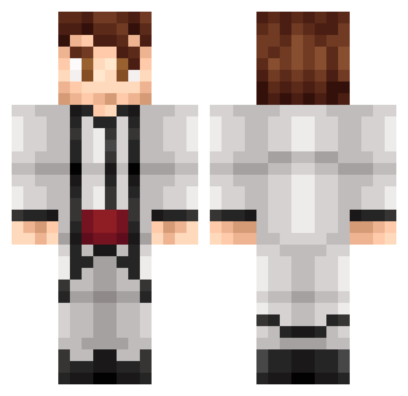 ImperatorDiego Minecraft skin, front and back view