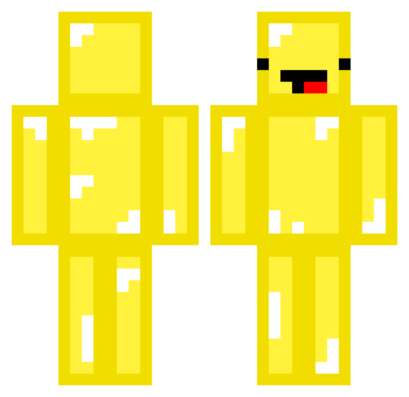 hnycoast Minecraft skin, front and back view