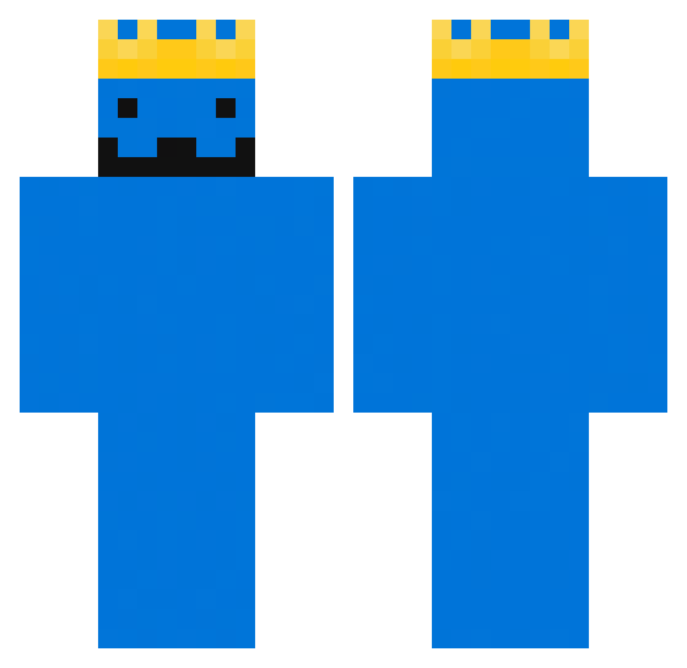 Ronett Minecraft skin, front and back view