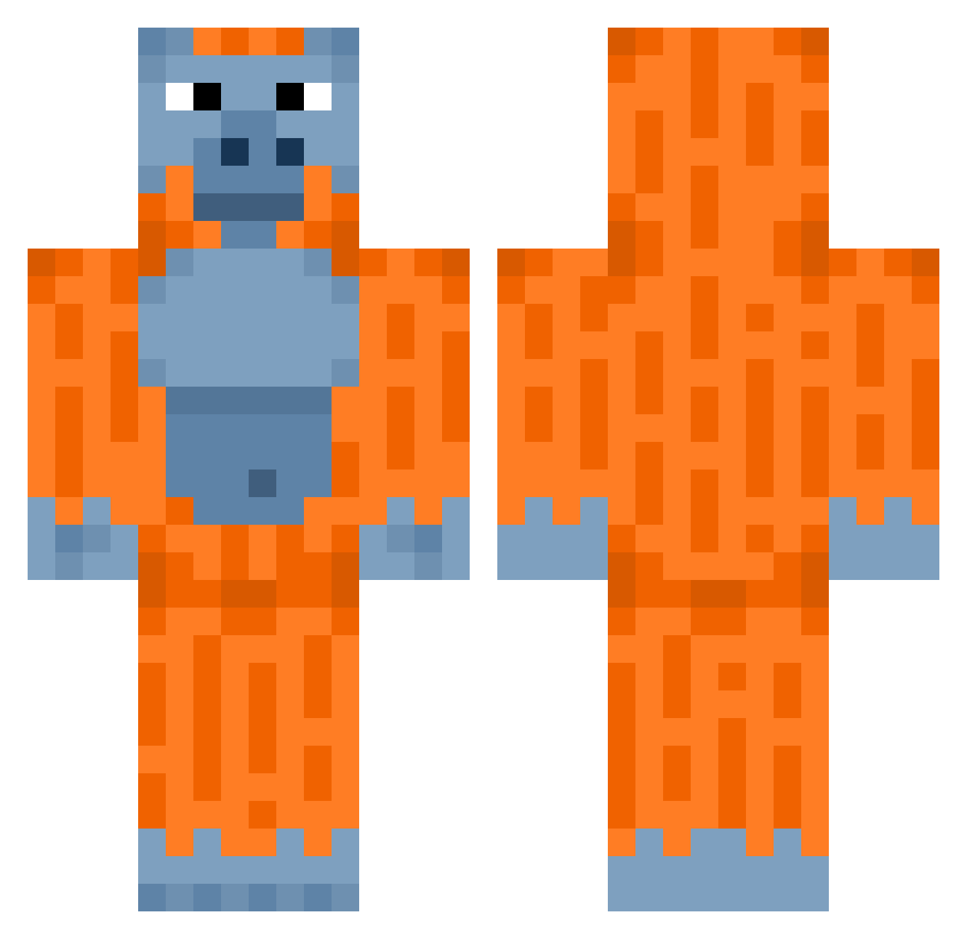 yasserpro16 Minecraft skin, front and back view