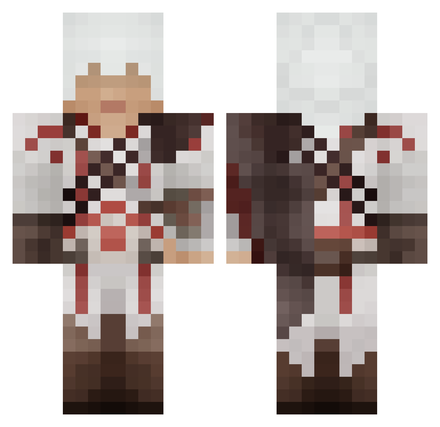 0Omega Minecraft skin, front and back view