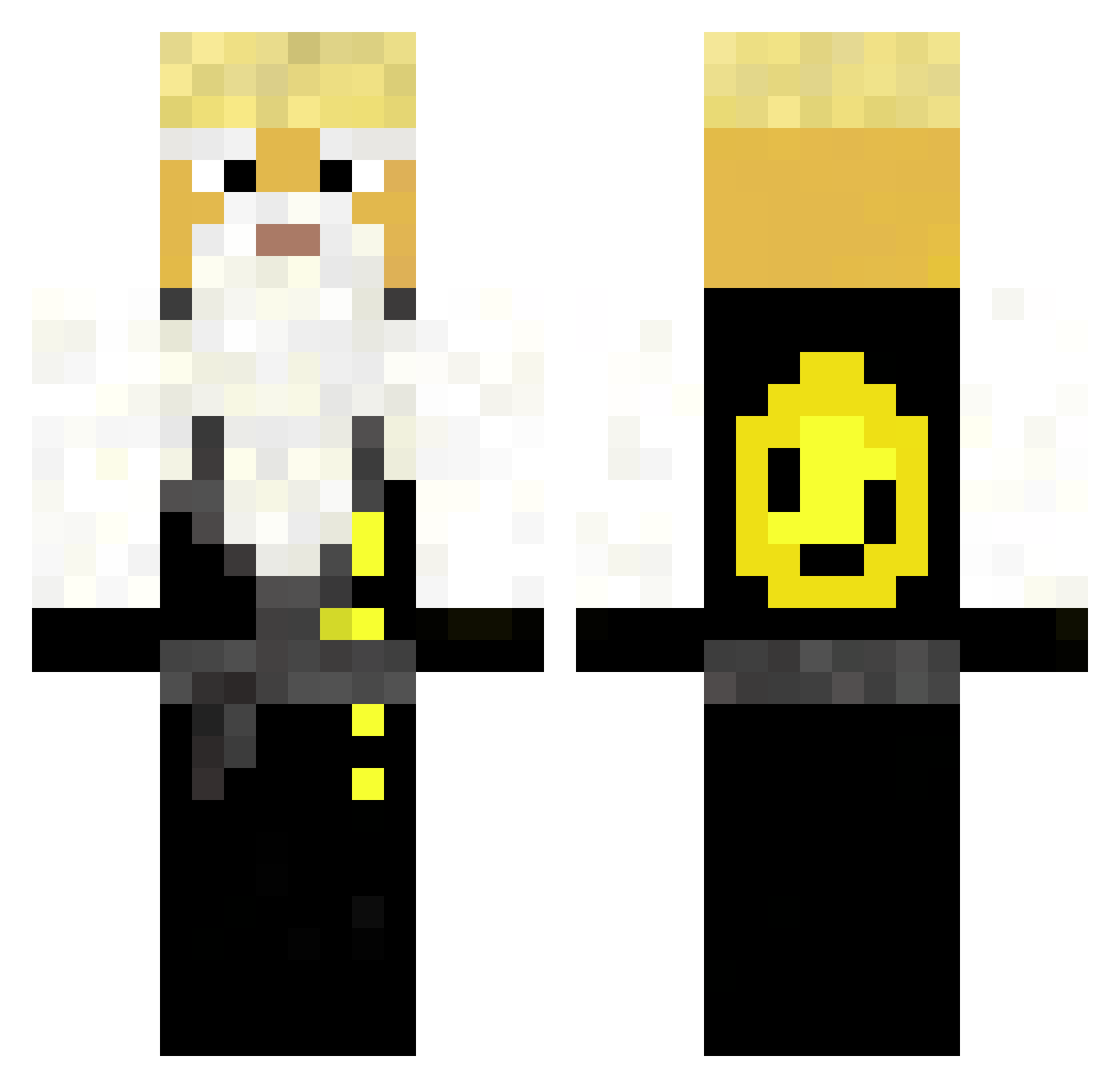 mitsu77 Minecraft skin, front and back view