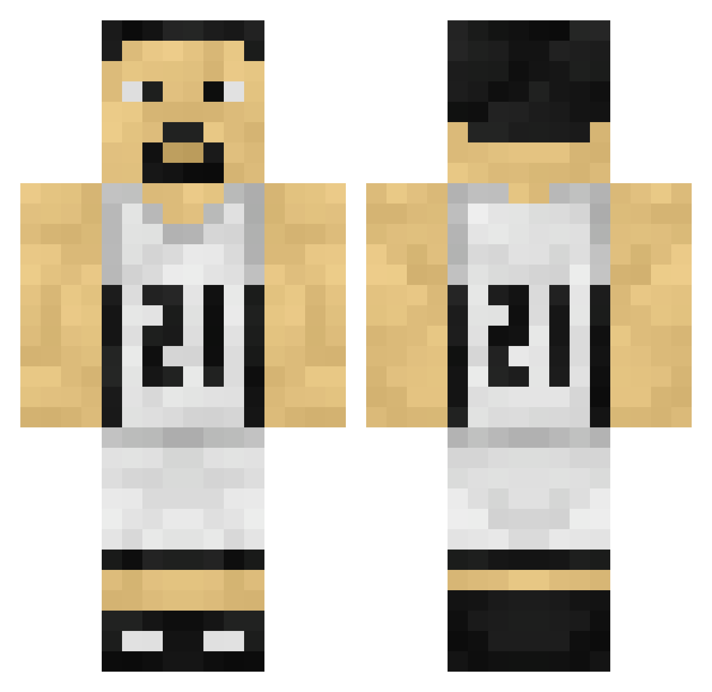 RamseyLaFlare Minecraft skin, front and back view