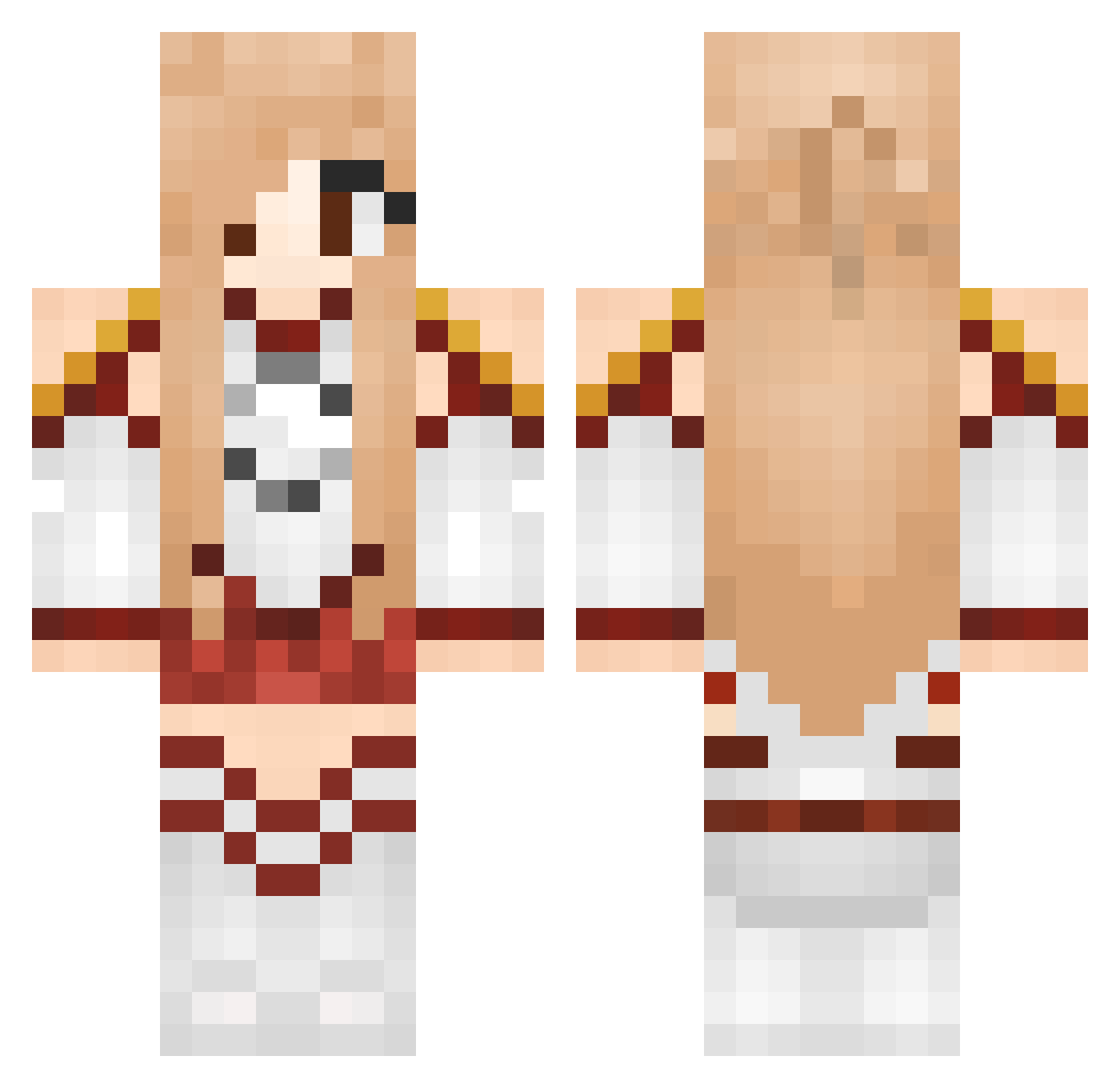 _Thys_ Minecraft skin, front and back view