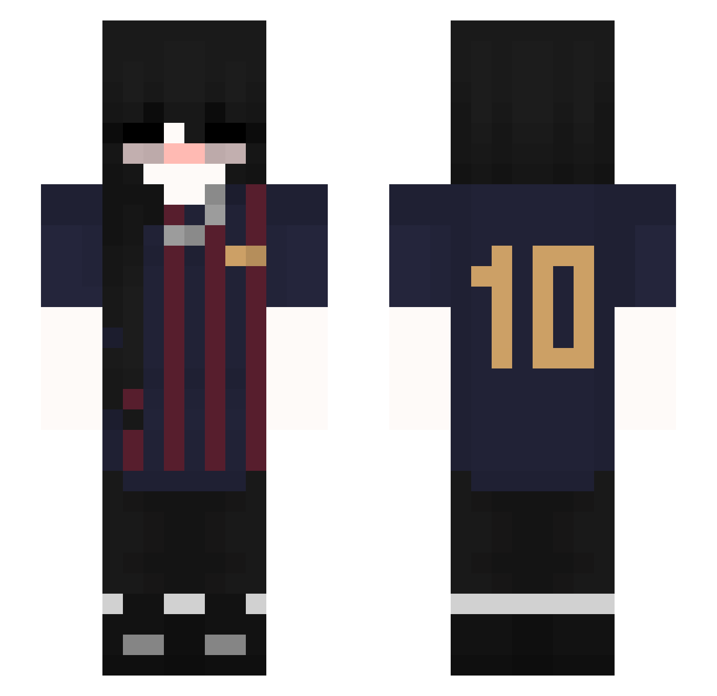 HelenaFotPena Minecraft skin, front and back view