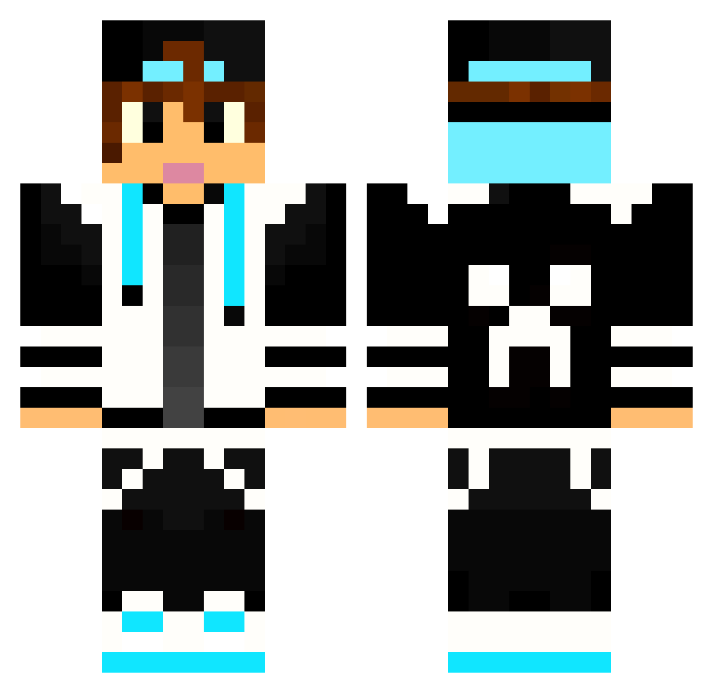 kipa2580 Minecraft skin, front and back view
