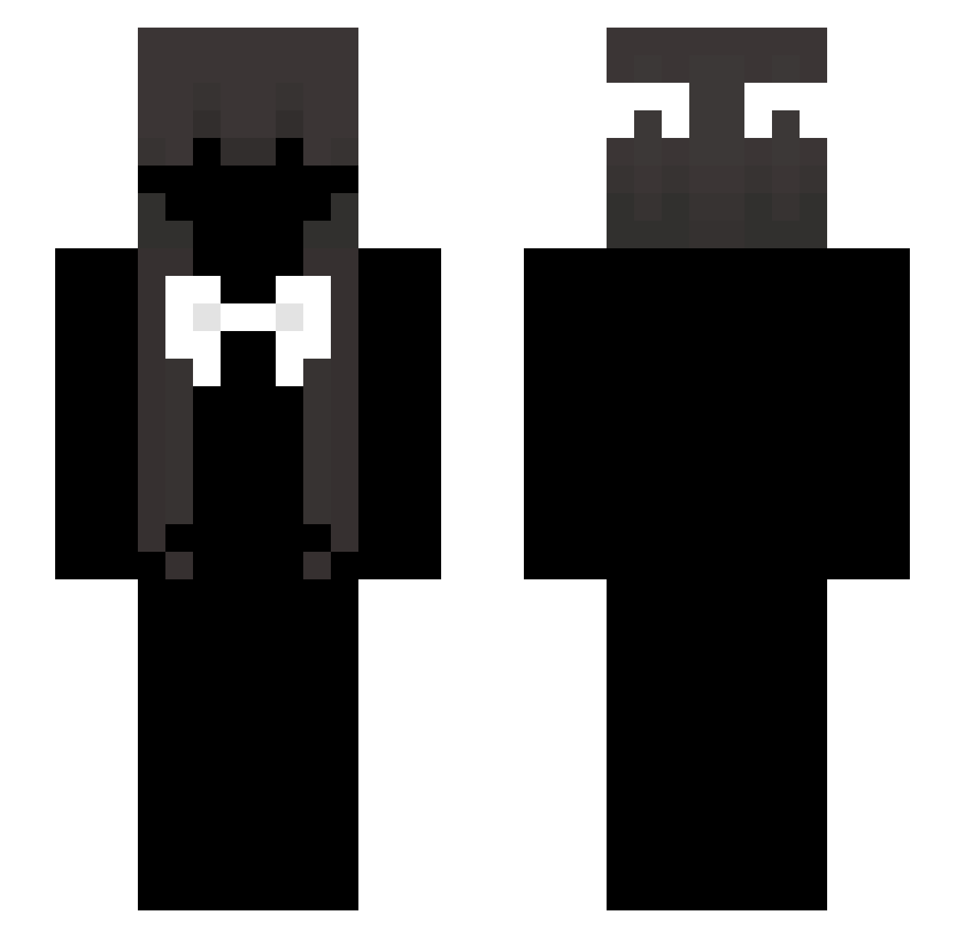 Demolbner Minecraft skin, front and back view