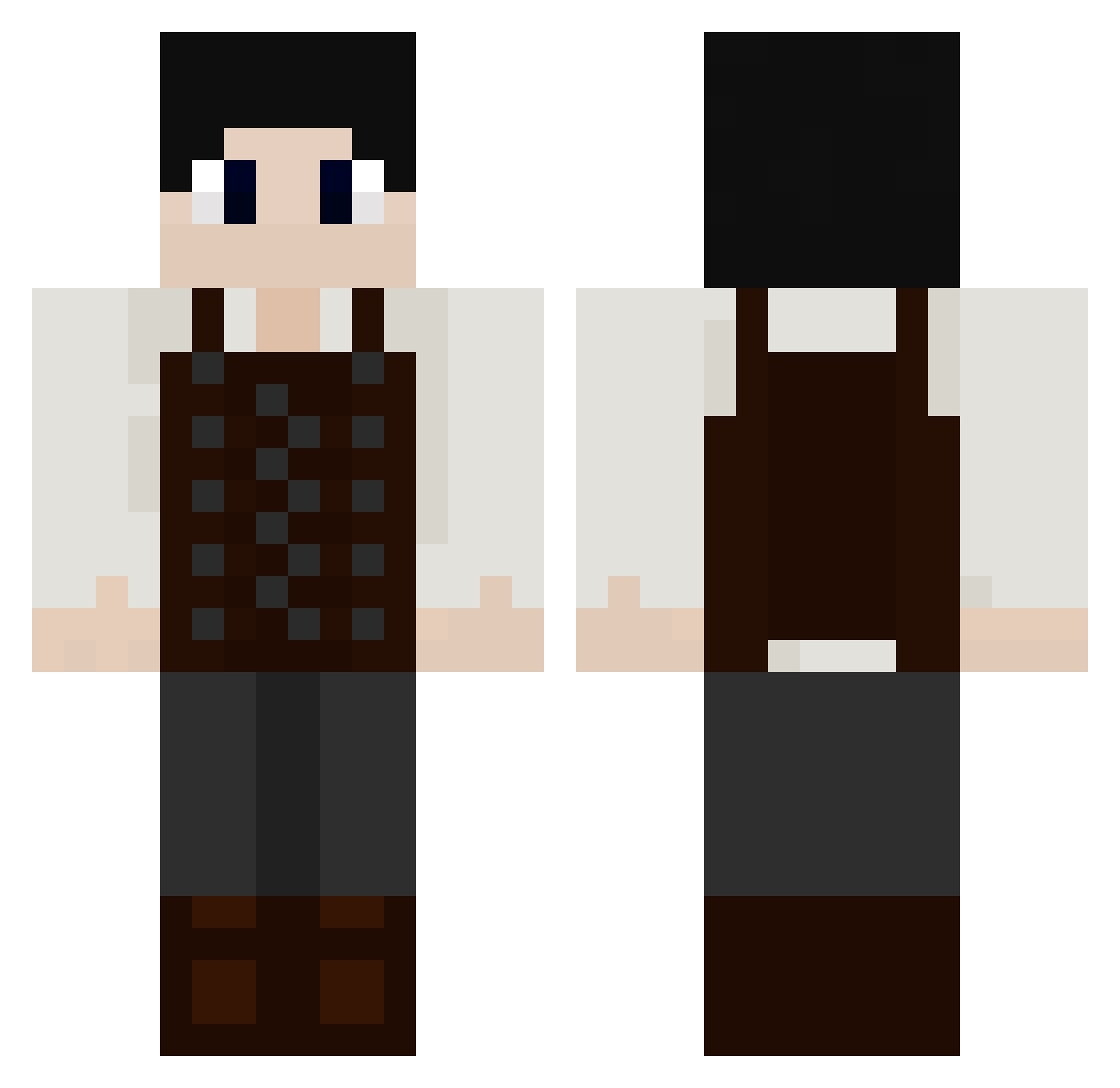 Commander_Breg Minecraft skin, front and back view