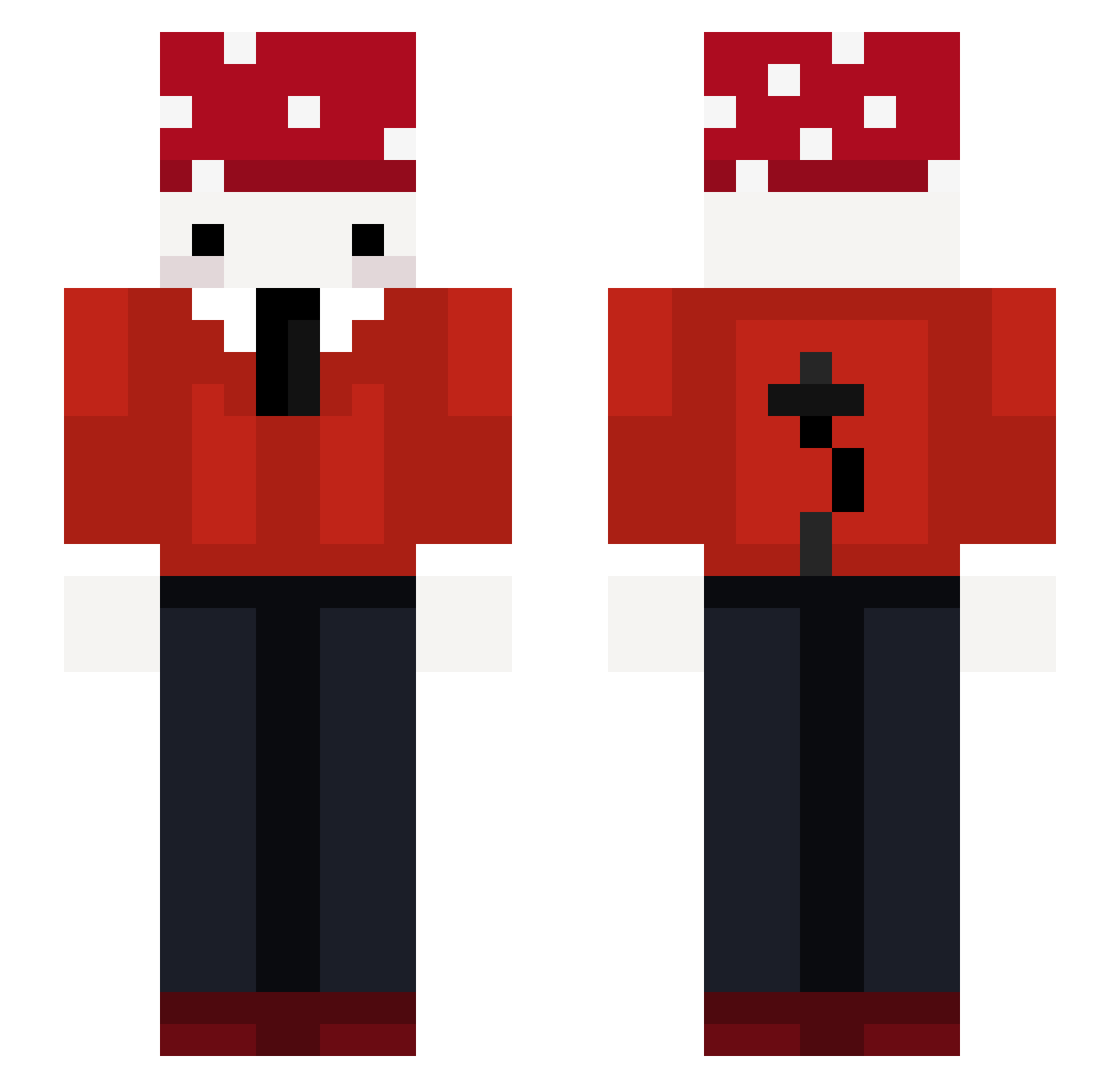 BagasGGx Minecraft skin, front and back view