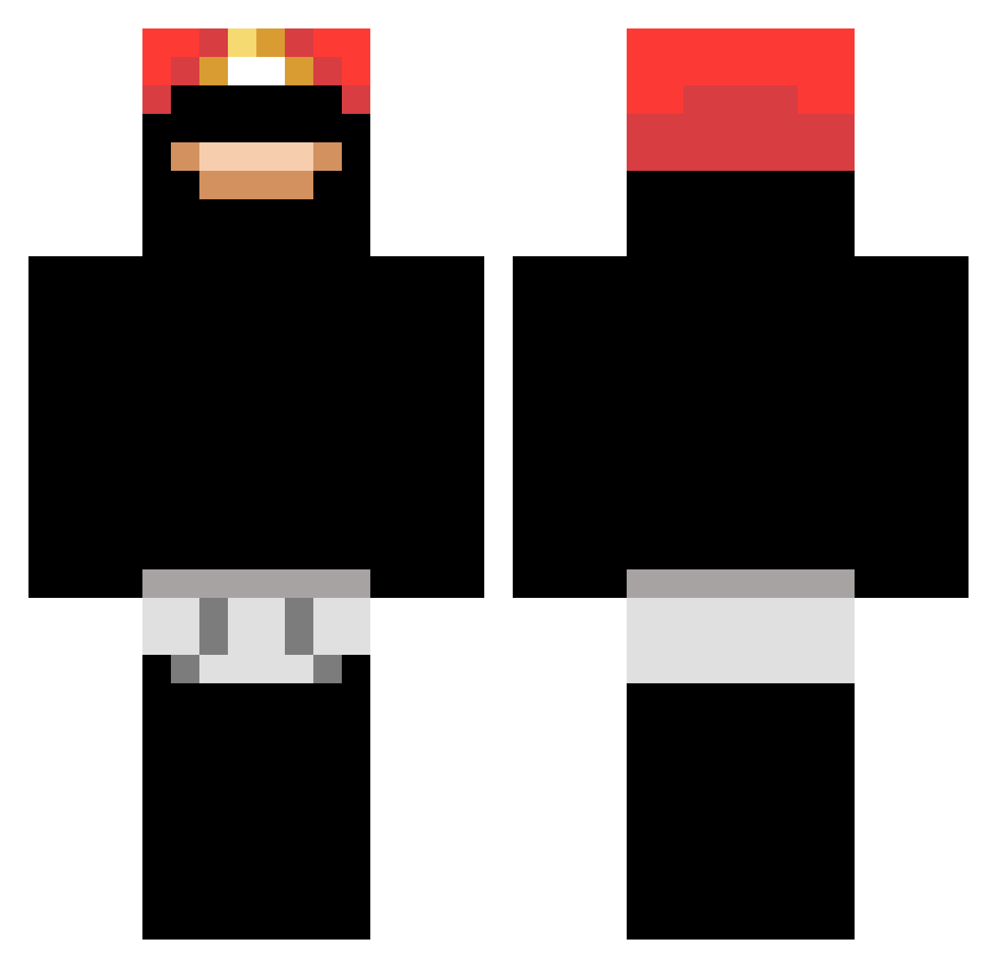 Radiotherapist Minecraft skin, front and back view