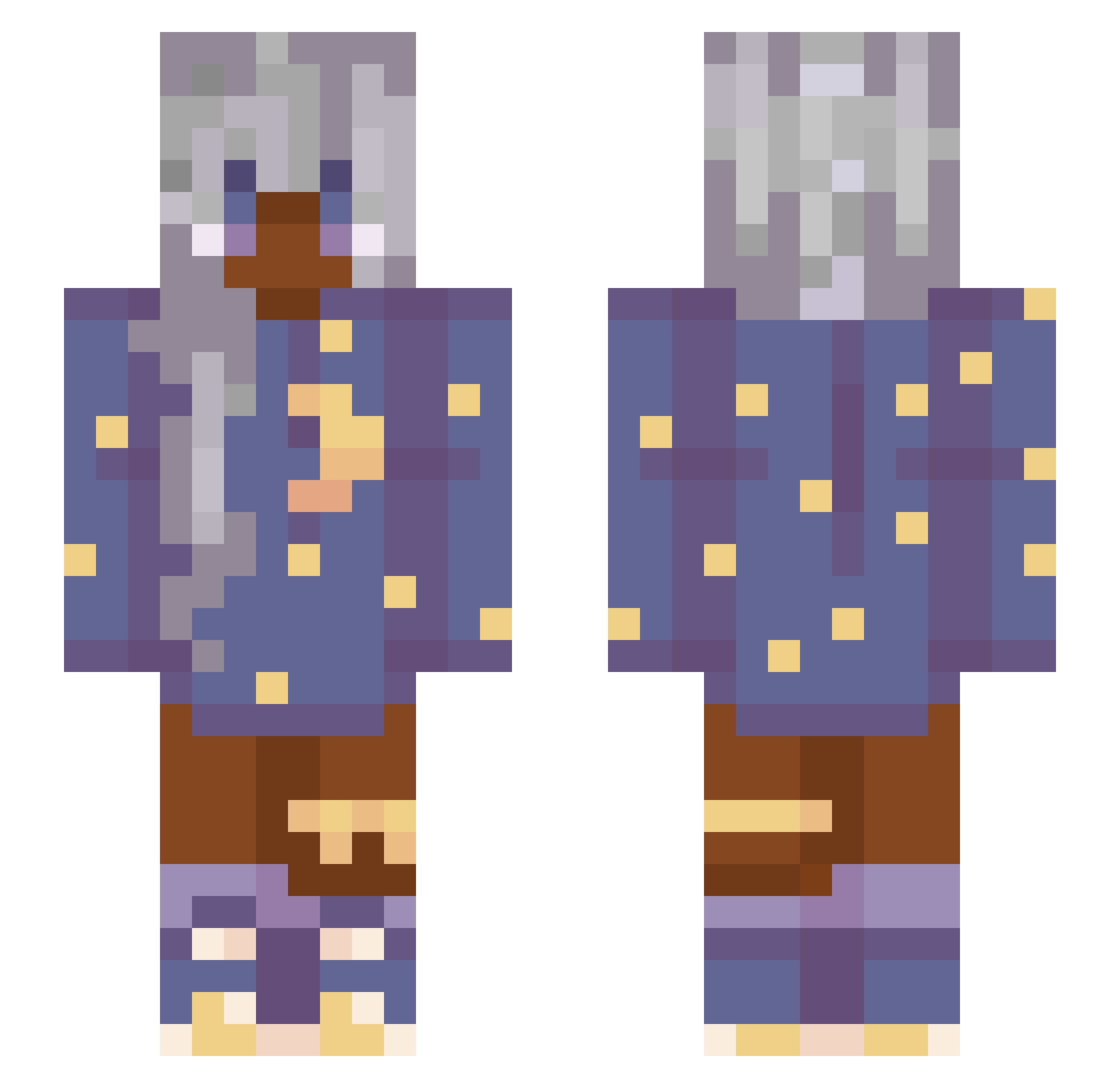 Riskii_TT Minecraft skin, front and back view