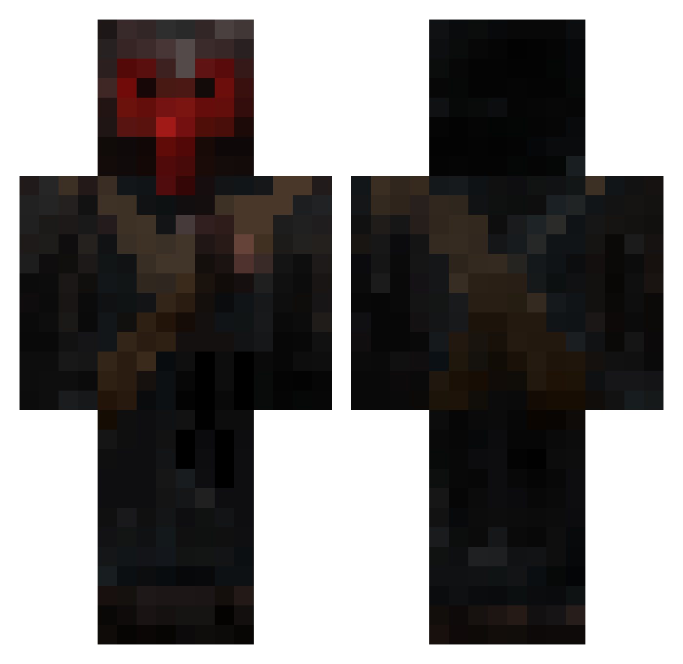 XPRTReaper Minecraft skin, front and back view