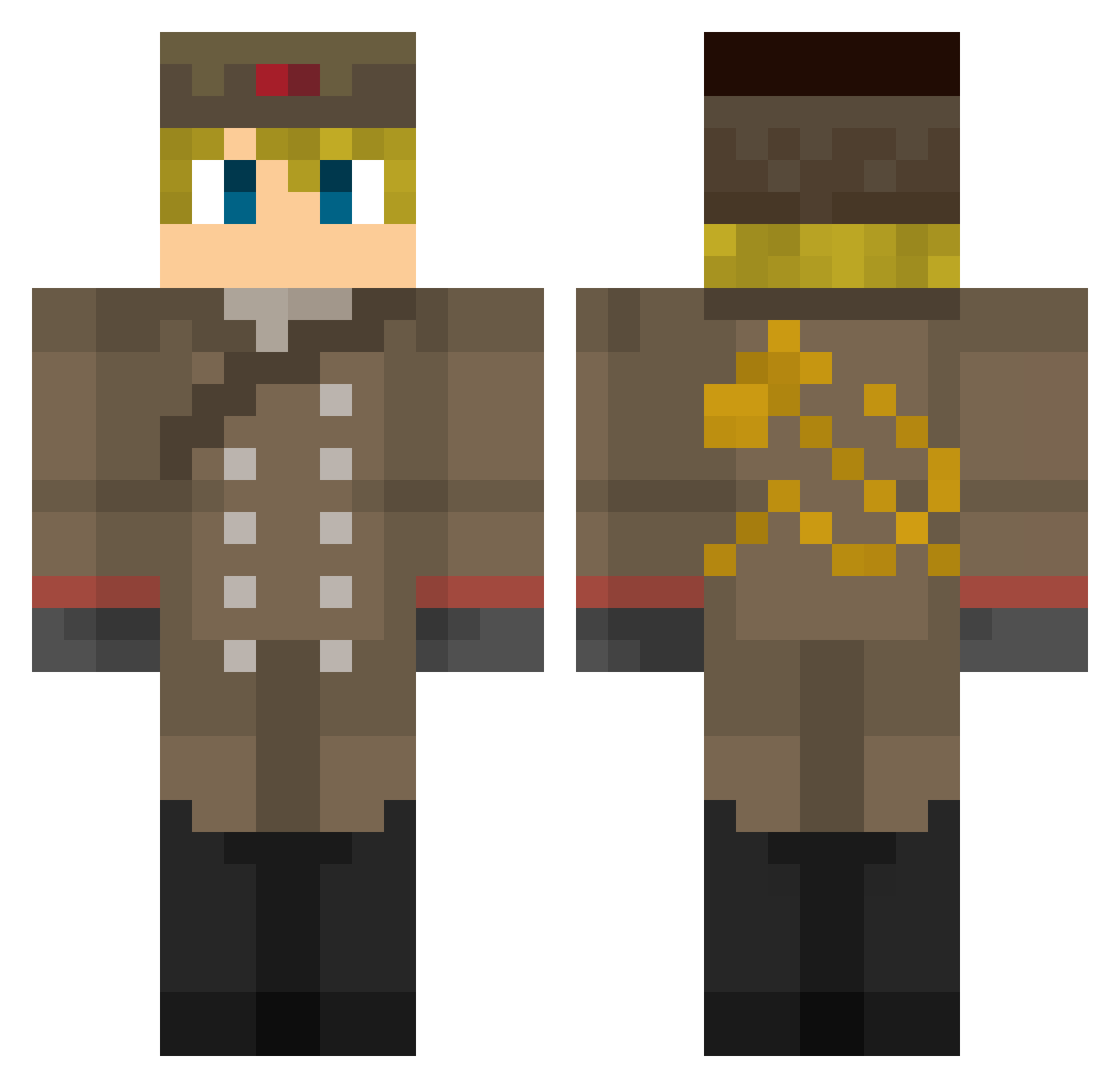 Eltrot Minecraft skin, front and back view