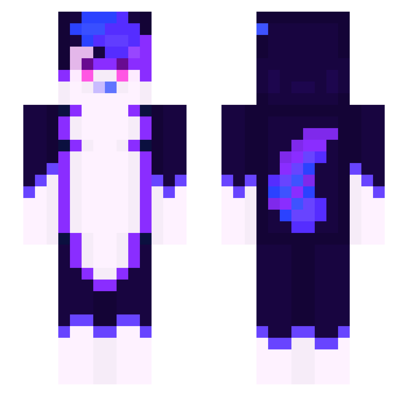 Mania_The_Cute Minecraft skin, front and back view