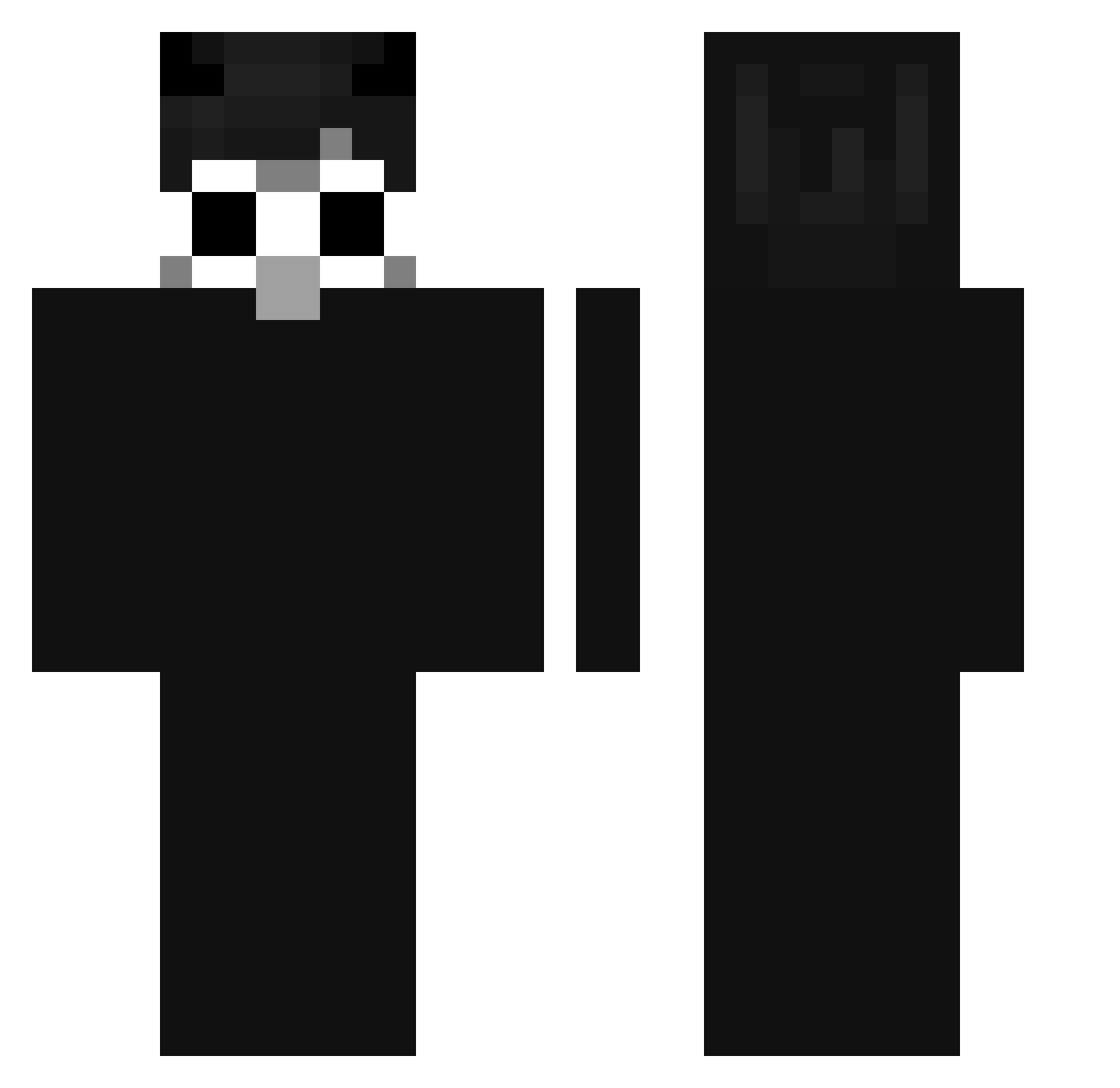 f1ee Minecraft skin, front and back view