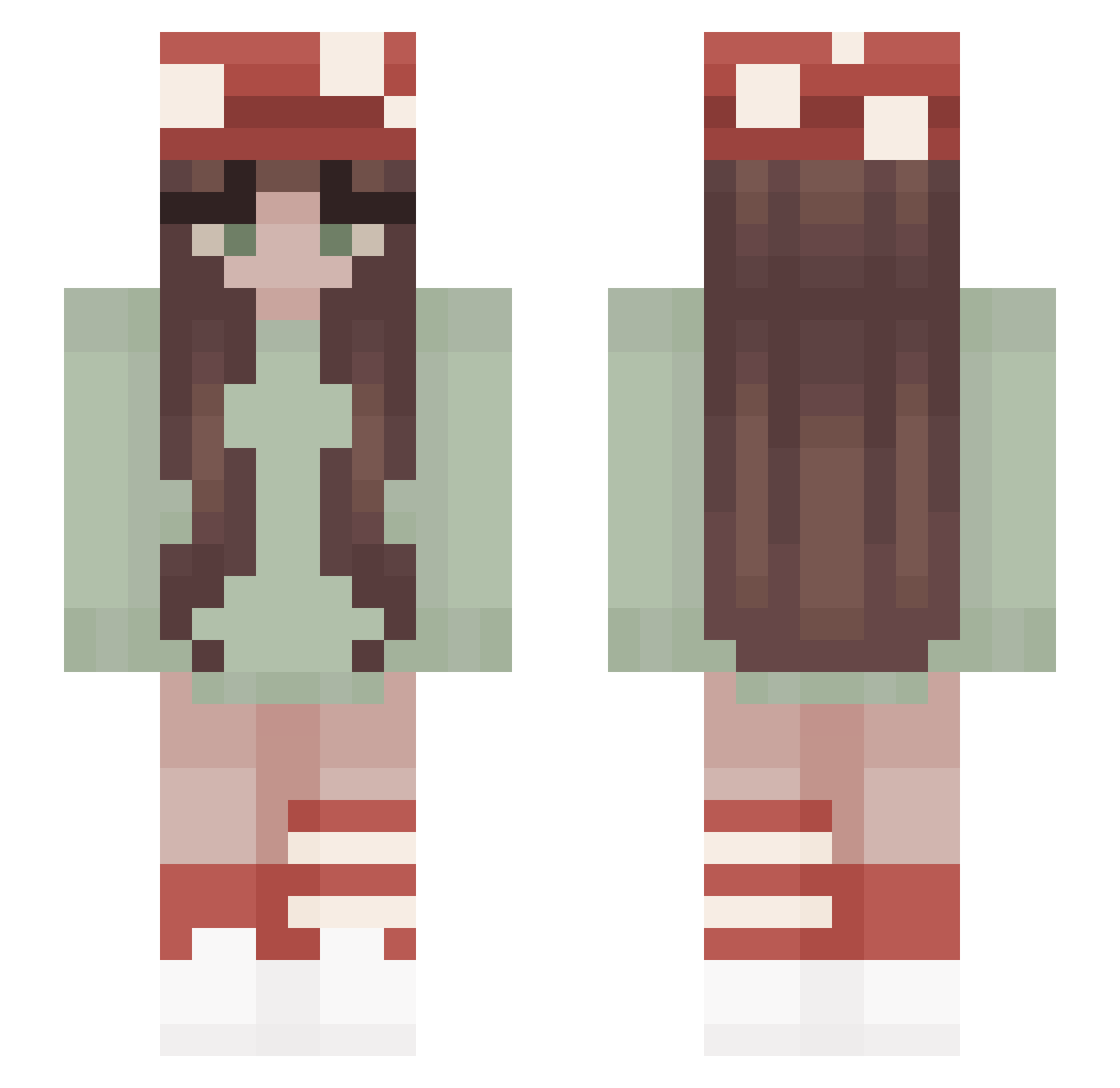 Emma_G_ Minecraft skin, front and back view