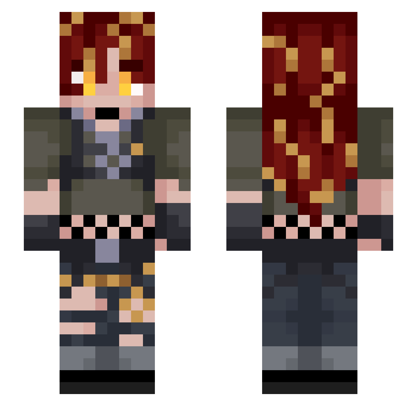 Edmund_Rockwell Minecraft skin, front and back view