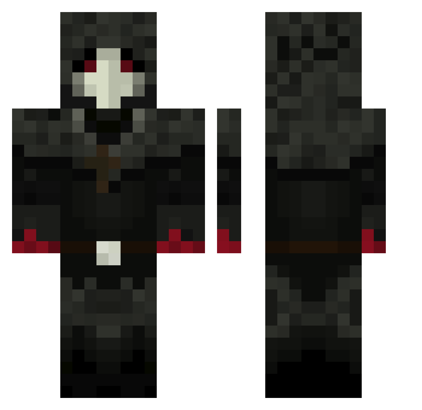 ShaggySh00ter Minecraft skin, front and back view