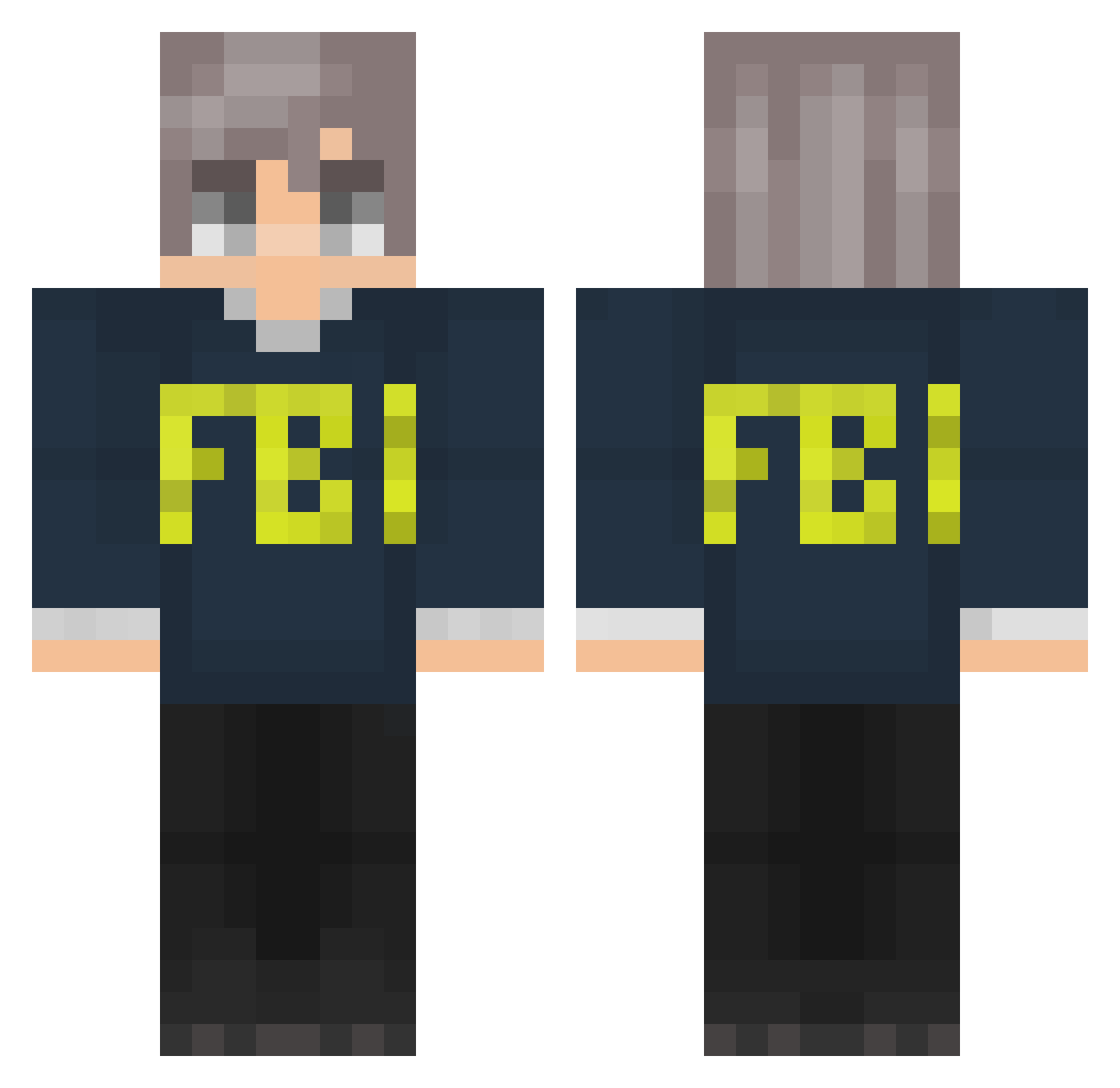 daniibell3264 Minecraft skin, front and back view
