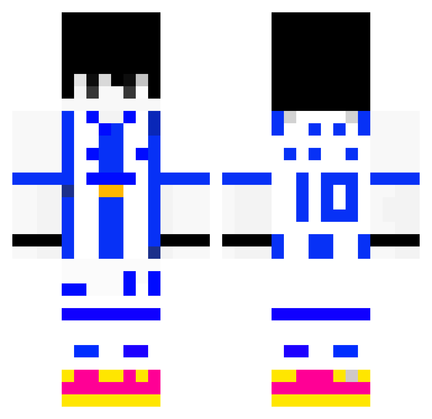 squixii Minecraft skin, front and back view