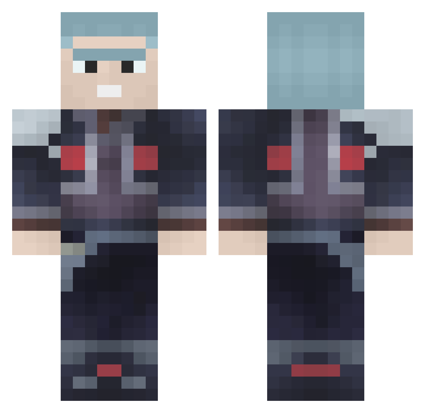 67mason67 Minecraft skin, front and back view