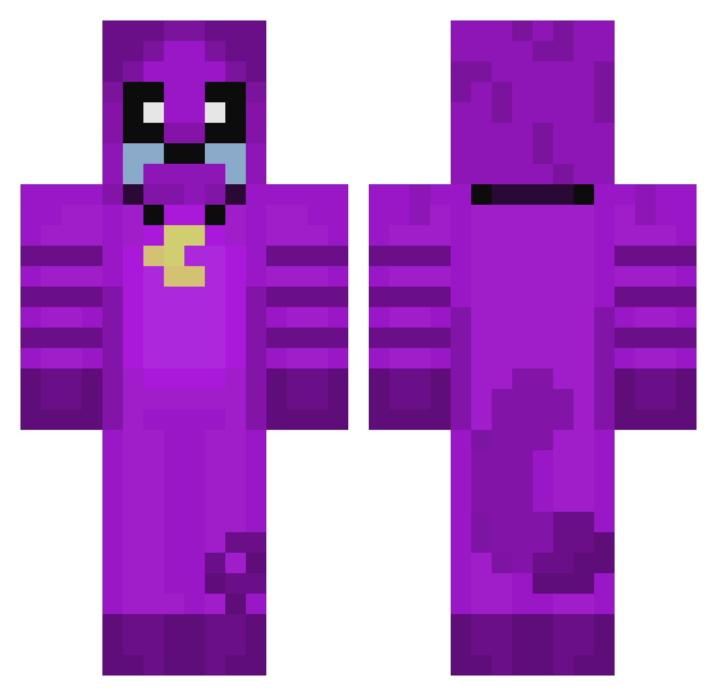 B1LAZY Minecraft skin, front and back view