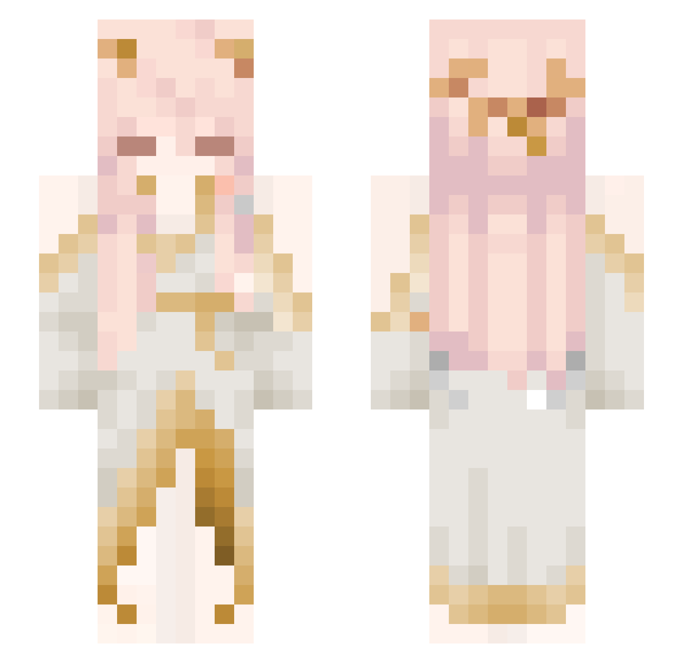 RayyZuh Minecraft skin, front and back view