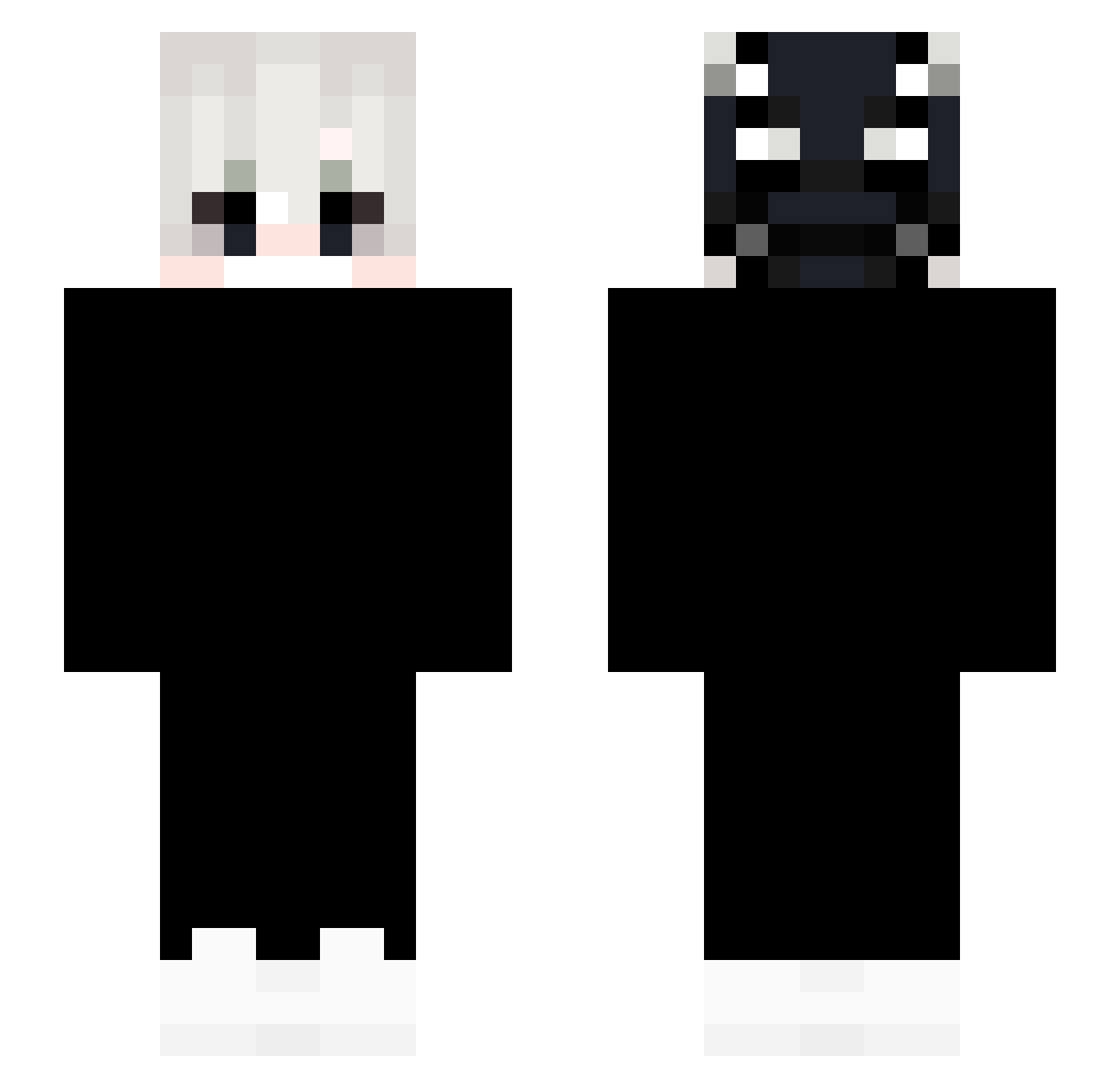 72mp Minecraft skin, front and back view