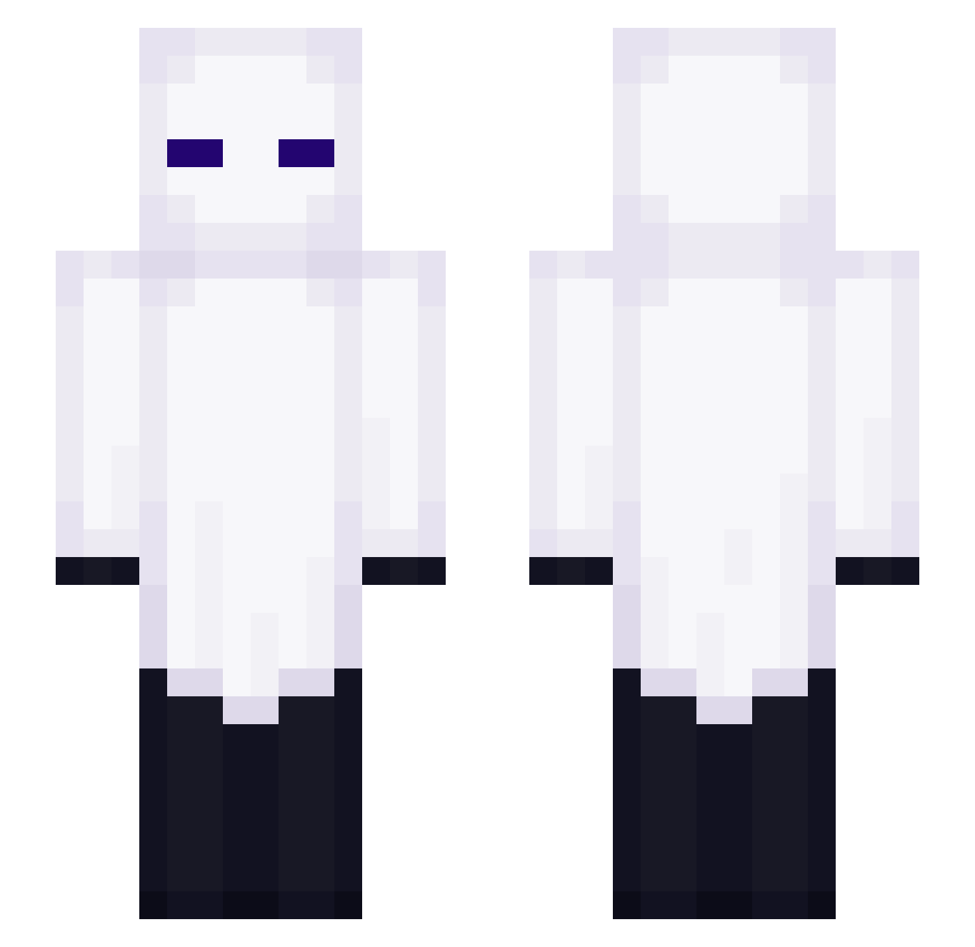 exotixslump Minecraft skin, front and back view