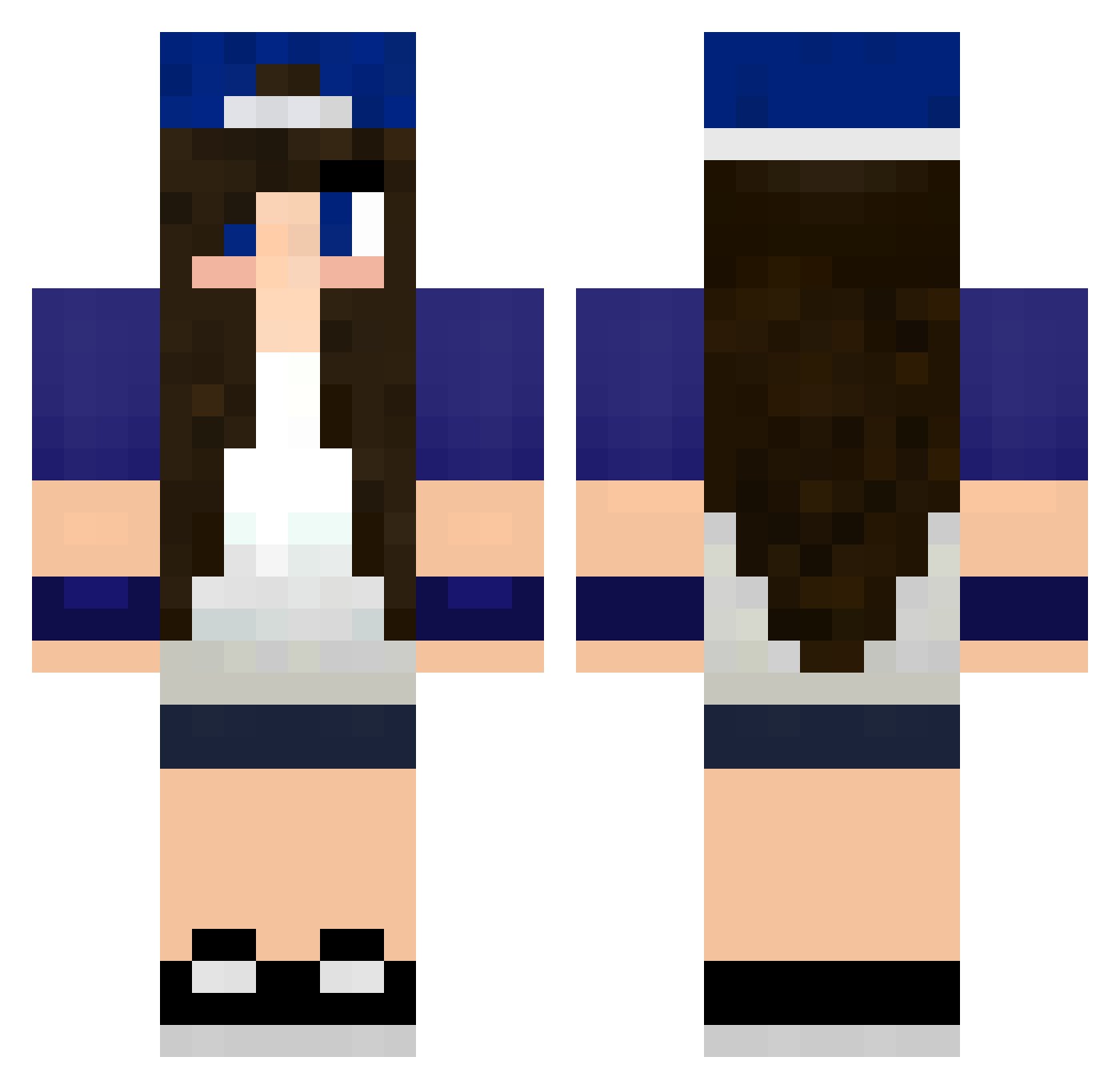 pesadelosz Minecraft skin, front and back view