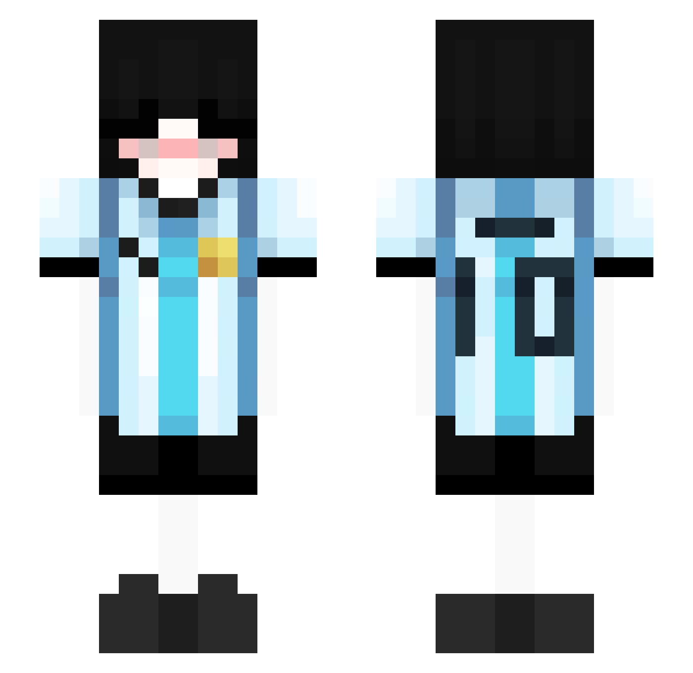 CA_Mile23 Minecraft skin, front and back view