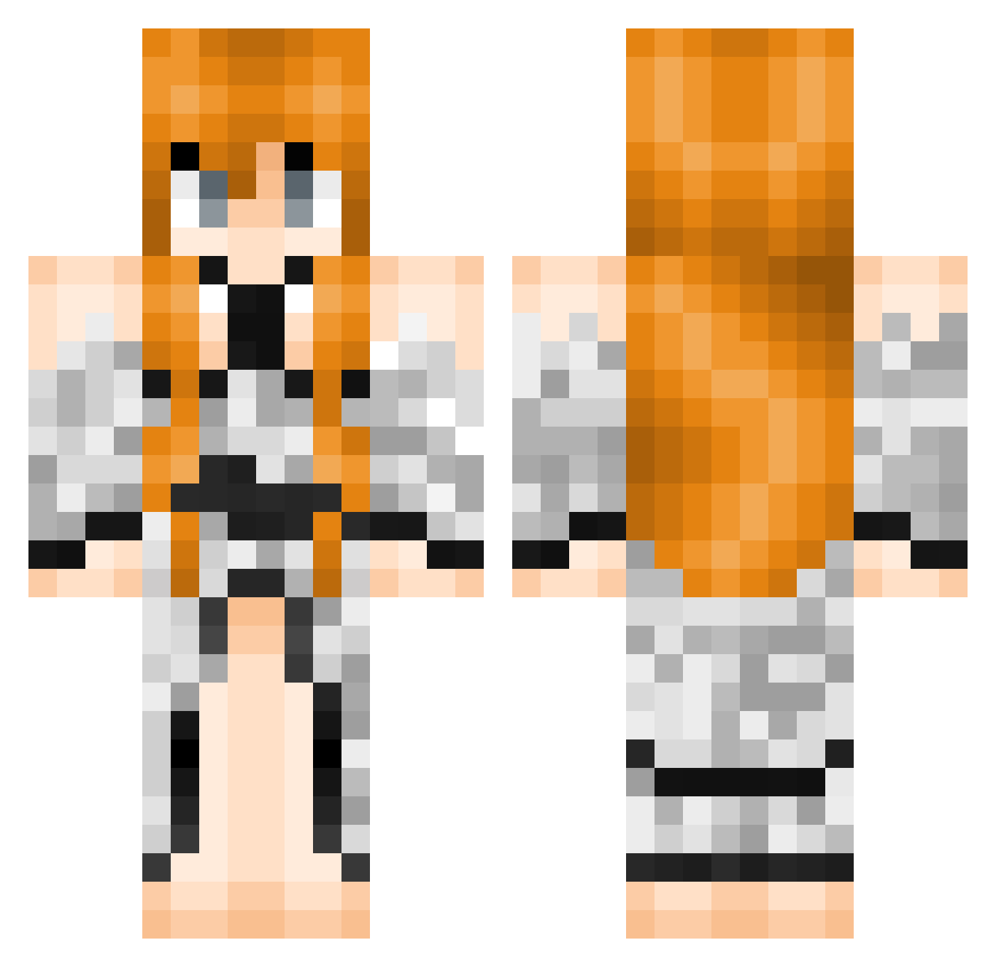 Ph30_n1x Minecraft skin, front and back view