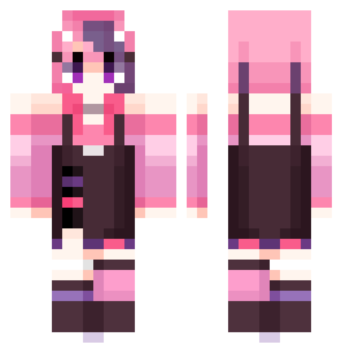 JACOBGABBY Minecraft skin, front and back view