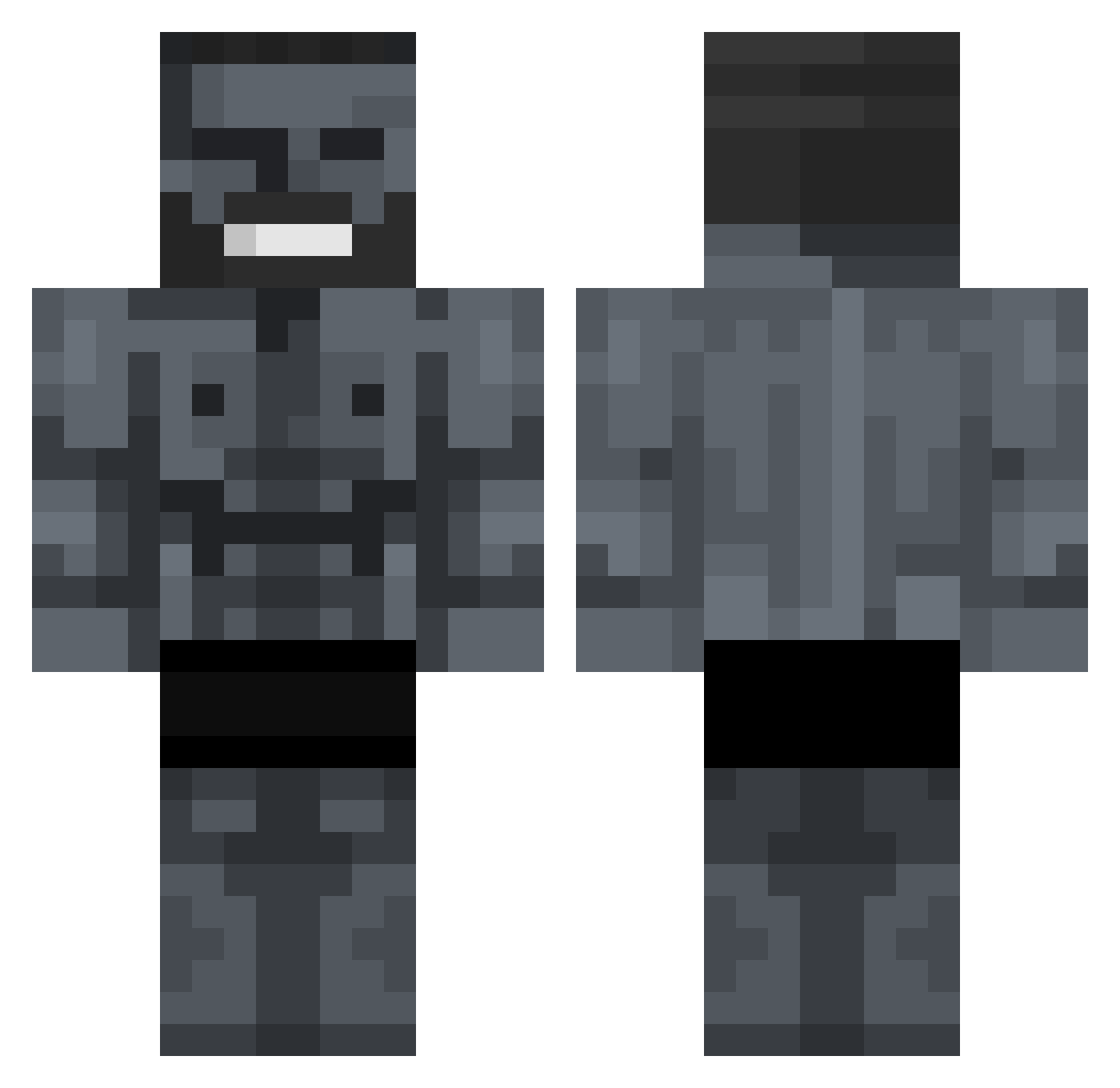 ItsMrTwister Minecraft skin, front and back view