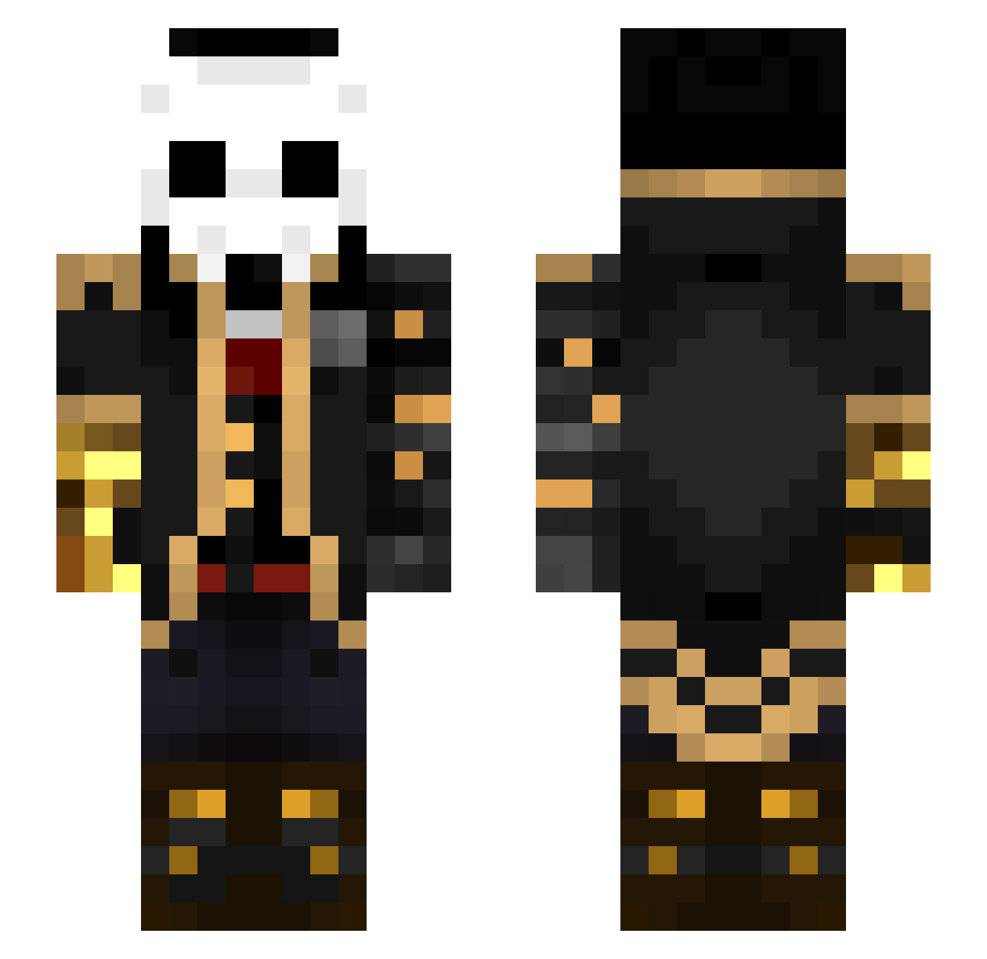 PinePotpourri Minecraft skin, front and back view